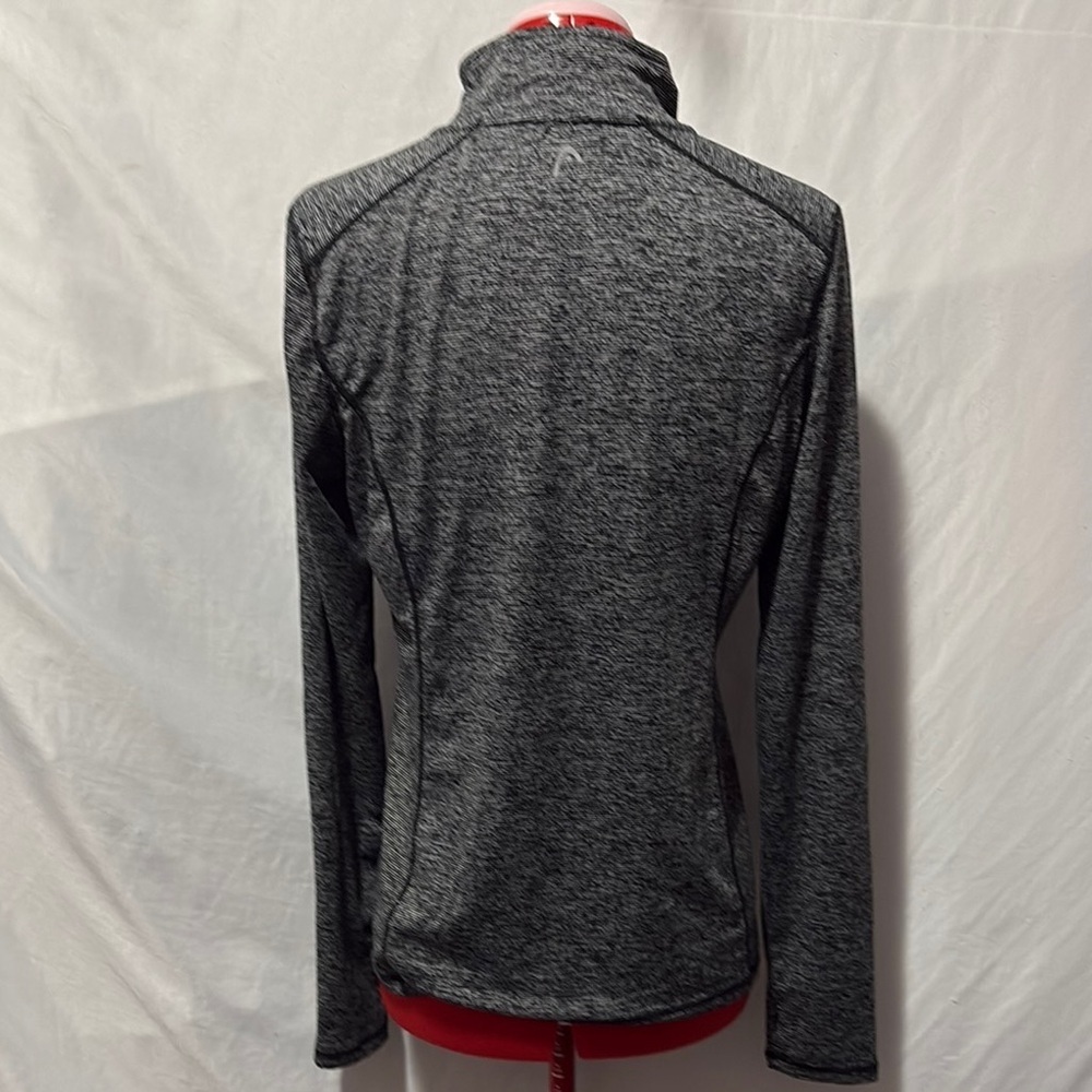 Head Gray Zippered Fitted Sweatshirt MM254 - Picture 4 of 8